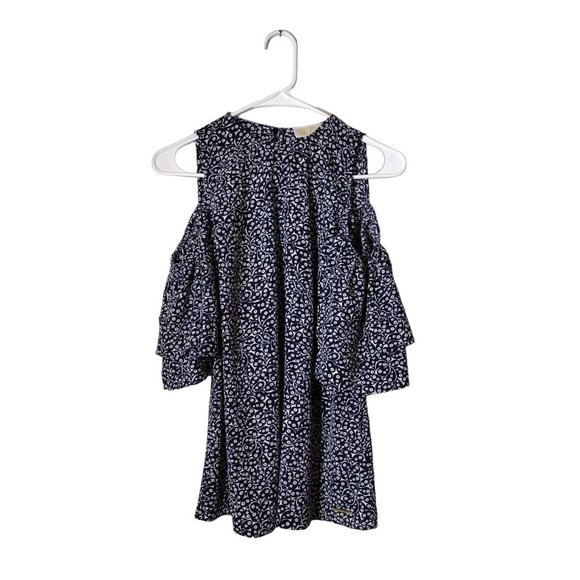 Michael Kors Top Womens Small Cold Shoulder Layered Sleeves - Picture 1 of 11